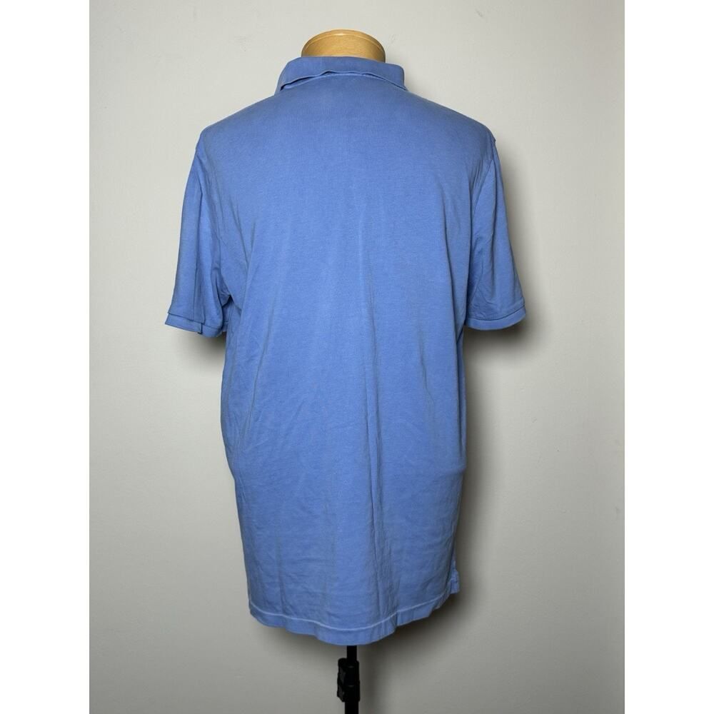 Polo Ralph Lauren Classic Fit Polo Shirt Blue Yellow Pony Men's Large L Cotton - Picture 4 of 10
